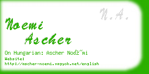 noemi ascher business card